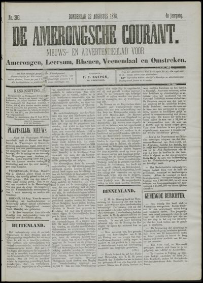 De Amerongsche Courant, 22 augustus 1878 (jrg. 4)
