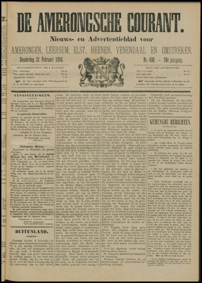 De Amerongsche Courant, 21 februari 1884 (jrg. 10)