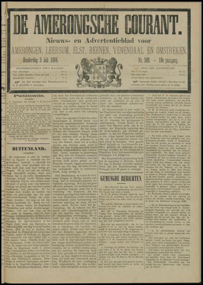 De Amerongsche Courant, 3 juli 1884 (jrg. 10)