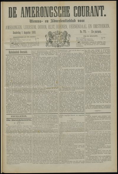 De Amerongsche Courant, 1 augustus 1889 (jrg. 15)