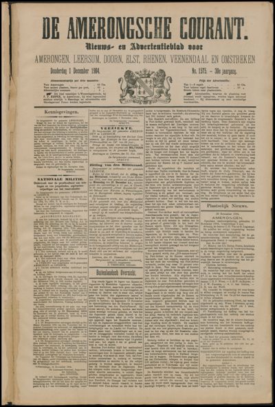De Amerongsche Courant, 1 december 1904 (jrg. 30)