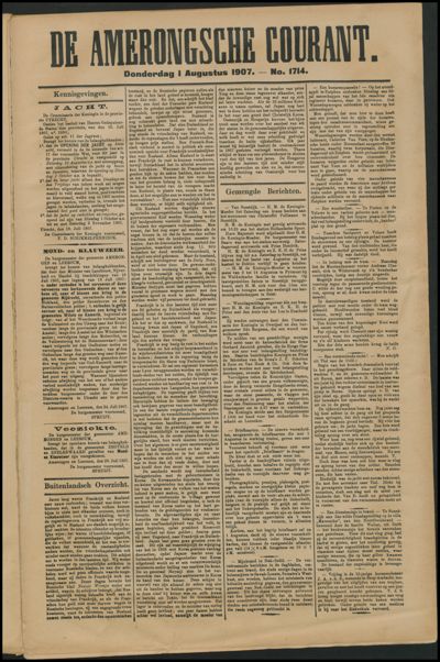 De Amerongsche Courant, 1 augustus 1907 (jrg. 33)