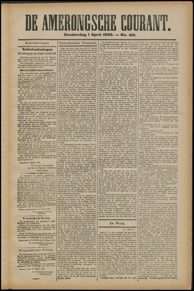 De Amerongsche Courant, 1 april 1909 (jrg. 35)