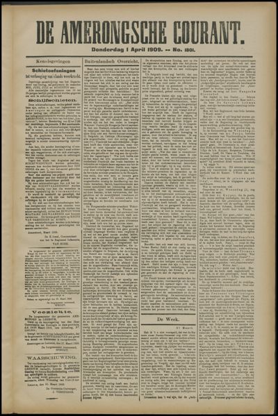 De Amerongsche Courant, 1 april 1909 (jrg. 35)