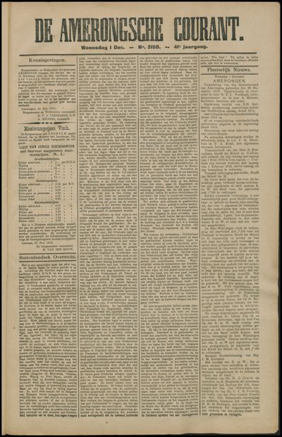 De Amerongsche Courant, 1 december 1915 (jrg. 41)