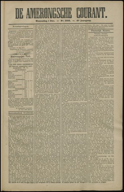De Amerongsche Courant, 1 december 1915 (jrg. 41)