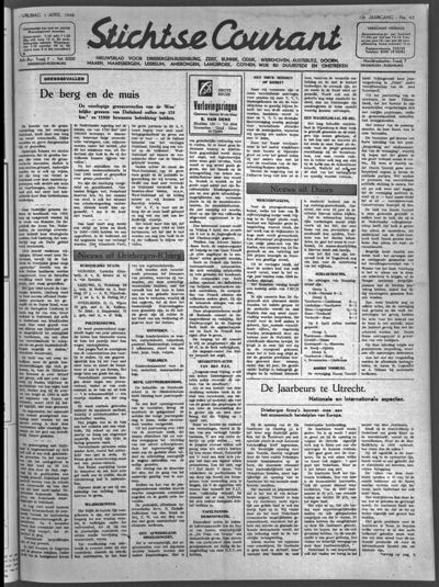 Stichtse Courant, 1 april 1949 (nr. 45, jrg. 12)