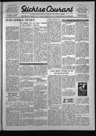 Stichtse Courant, 1 april 1960 (nr. 47, jrg. 24)