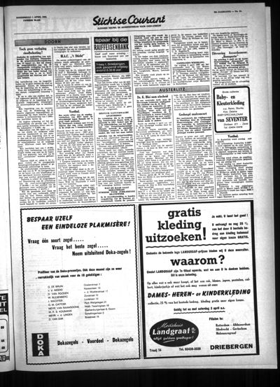 Stichtse Courant, 1 april 1965 (nr. 31, jrg. 29)