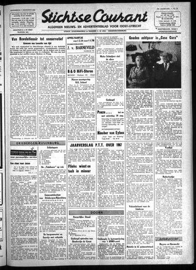 Stichtse Courant, 1 augustus 1968 (nr. 31, jrg. 32)