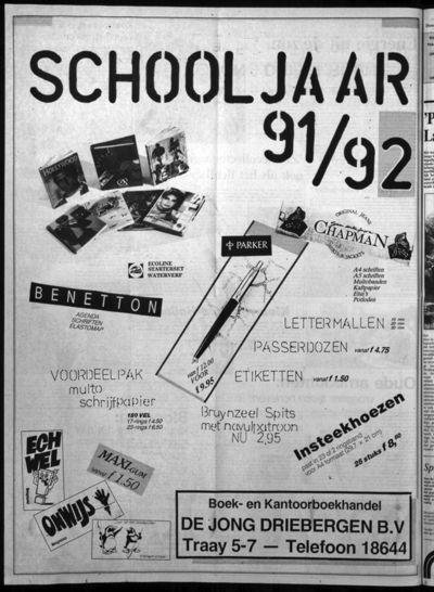 Stichtse Courant, 1 augustus 1991 (nr. 31, jrg. 55)