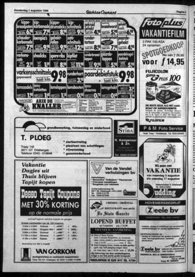 Stichtse Courant, 1 augustus 1996 (nr. 31, jrg. 60)