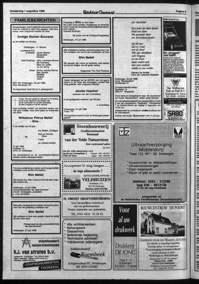 Stichtse Courant, 1 augustus 1996 (nr. 31, jrg. 60)