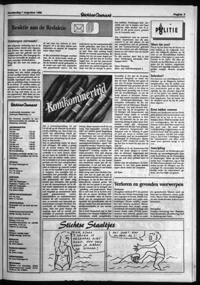 Stichtse Courant, 1 augustus 1996 (nr. 31, jrg. 60)