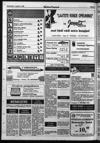 Stichtse Courant, 1 augustus 1996 (nr. 31, jrg. 60)