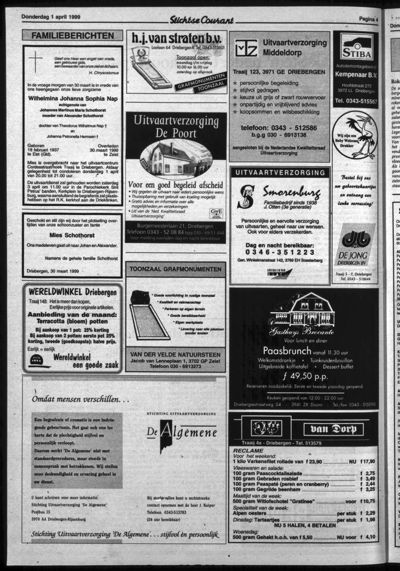 Stichtse Courant, 1 april 1999 (nr. 13, jrg. 63)