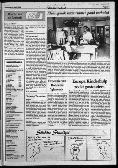 Stichtse Courant, 1 april 1999 (nr. 13, jrg. 63)