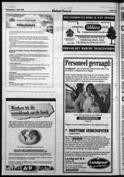 Stichtse Courant, 1 april 1999 (nr. 13, jrg. 63)
