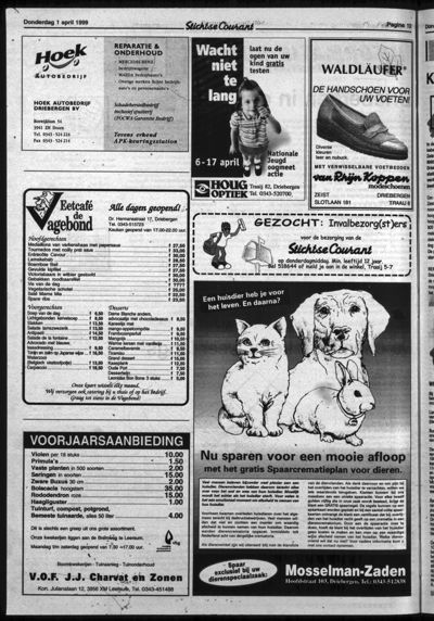 Stichtse Courant, 1 april 1999 (nr. 13, jrg. 63)
