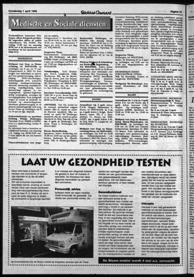 Stichtse Courant, 1 april 1999 (nr. 13, jrg. 63)