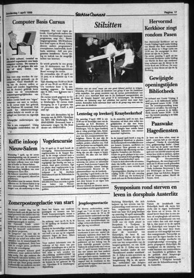 Stichtse Courant, 1 april 1999 (nr. 13, jrg. 63)
