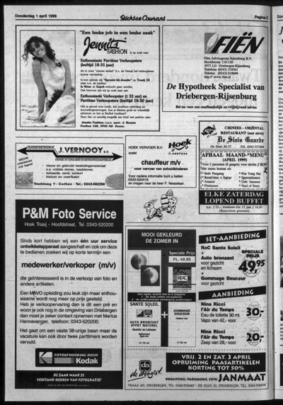 Stichtse Courant, 1 april 1999 (nr. 13, jrg. 63)