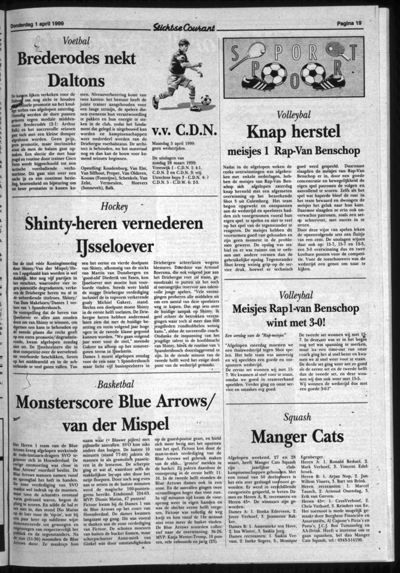 Stichtse Courant, 1 april 1999 (nr. 13, jrg. 63)