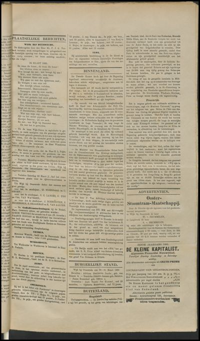 Wijkse Courant, 1 april 1885 (nr. 13, jrg. 16)
