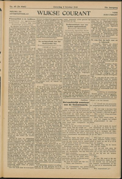 Wijkse Courant, 2 oktober 1948 (nr. 40, jrg. 78)