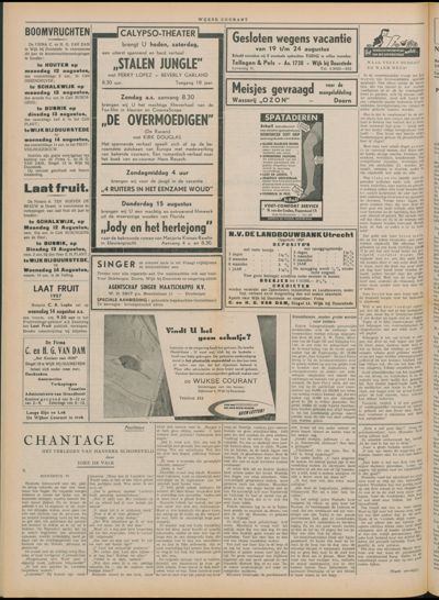 Wijkse Courant, 10 augustus 1957 (nr. 32, jrg. 88)