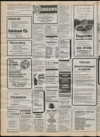 Wijkse Courant, 1 april 1976 (nr. 13, jrg. 107)