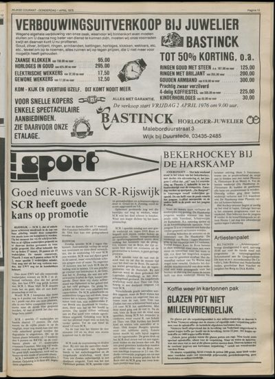 Wijkse Courant, 1 april 1976 (nr. 13, jrg. 107)