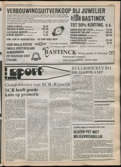 Wijkse Courant, 1 april 1976 (nr. 13, jrg. 107)