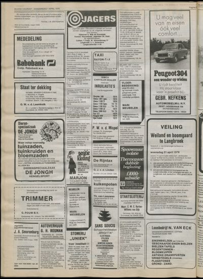 Wijkse Courant, 1 april 1976 (nr. 13, jrg. 107)