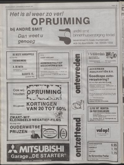 Wijkse Courant, 15 januari 1981 (nr. 2, jrg. 112)