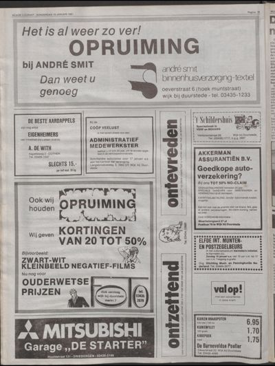 Wijkse Courant, 15 januari 1981 (nr. 2, jrg. 112)