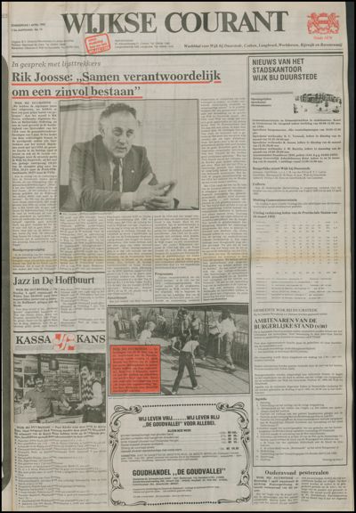 Wijkse Courant, 1 april 1982 (nr. 13, jrg. 113)