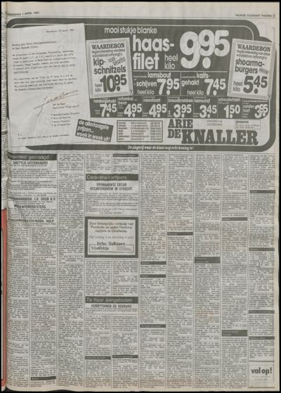 Wijkse Courant, 1 april 1987 (nr. 13, jrg. 118)