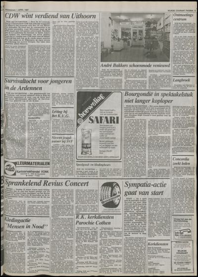 Wijkse Courant, 1 april 1987 (nr. 13, jrg. 118)