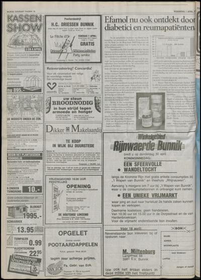 Wijkse Courant, 1 april 1987 (nr. 13, jrg. 118)