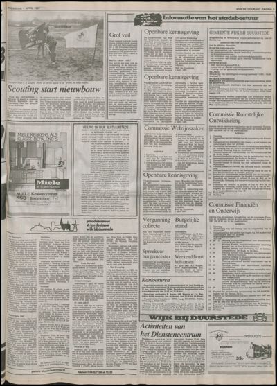 Wijkse Courant, 1 april 1987 (nr. 13, jrg. 118)
