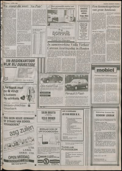 Wijkse Courant, 1 april 1987 (nr. 13, jrg. 118)