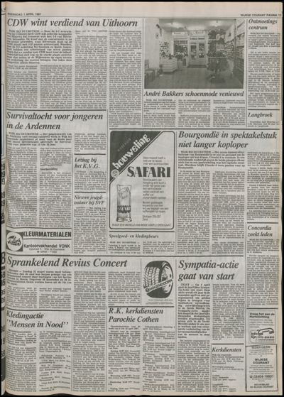 Wijkse Courant, 1 april 1987 (nr. 13, jrg. 118)