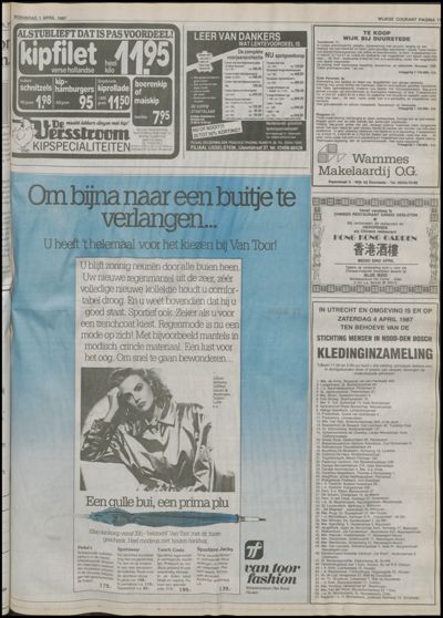 Wijkse Courant, 1 april 1987 (nr. 13, jrg. 118)