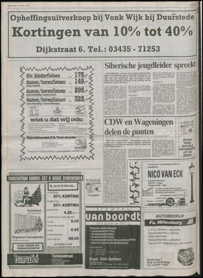Wijkse Courant, 1 april 1992 (nr. 13, jrg. 122)