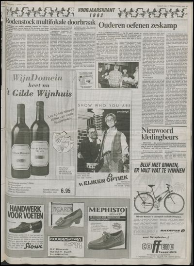 Wijkse Courant, 1 april 1992 (nr. 13, jrg. 122)