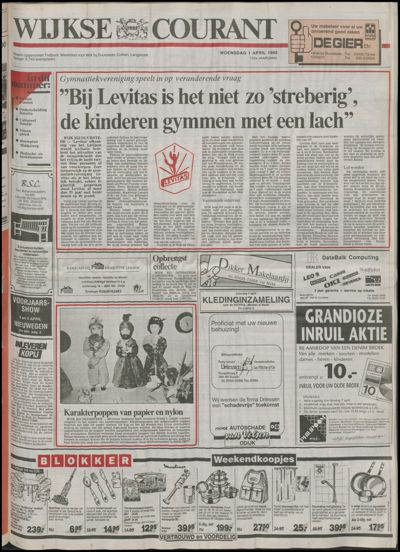 Wijkse Courant, 1 april 1992 (nr. 13, jrg. 122)