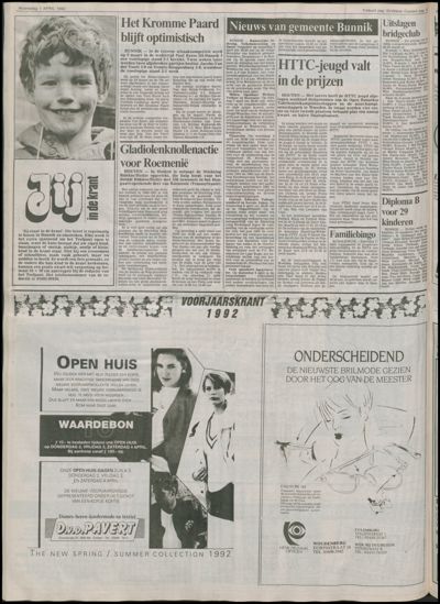 Wijkse Courant, 1 april 1992 (nr. 13, jrg. 122)