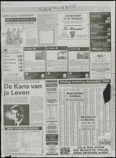 Wijkse Courant, 6 januari 1999 (nr. 1, jrg. 129)