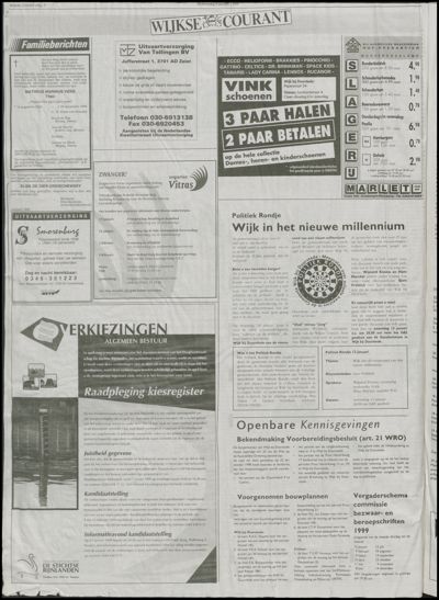 Wijkse Courant, 6 januari 1999 (nr. 1, jrg. 129)